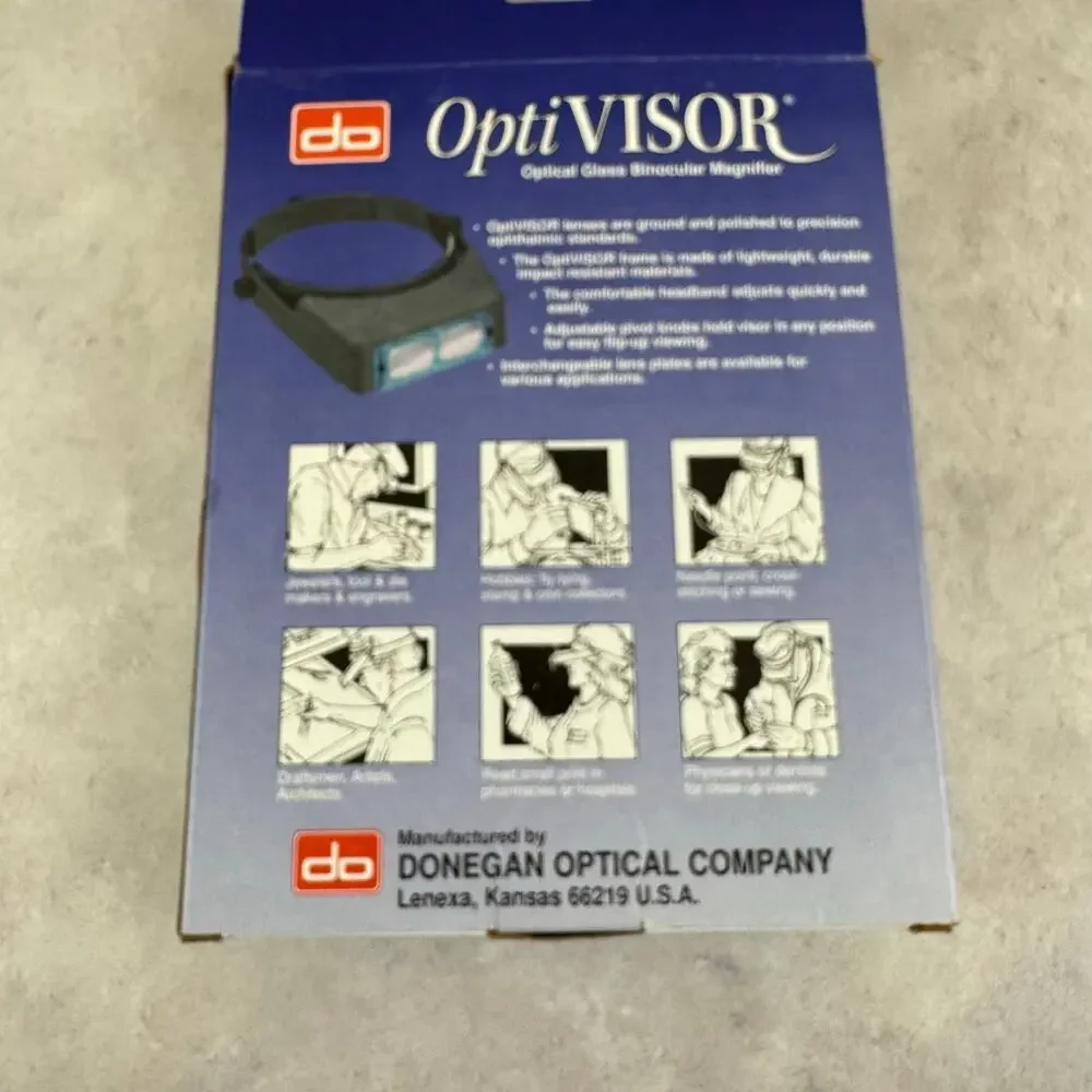 Vintage Donegan OptiVISOR DA-3 Headband Magnifier New Open Box